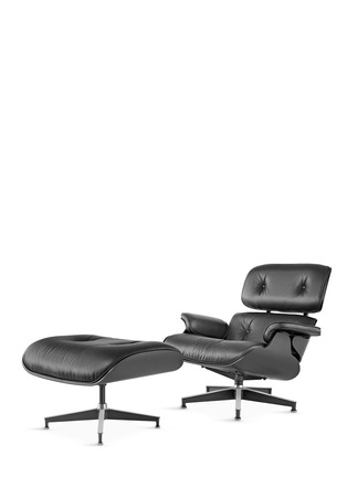 Main View - Click To Enlarge - HERMAN MILLER - Eames leather ebony wood lounge chair and ottoman