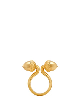 Main View - Click To Enlarge - ALEXANDER MCQUEEN - Double acorn brass ring