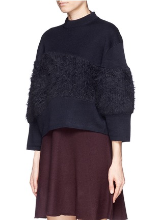 Front View - Click To Enlarge - 3.1 PHILLIP LIM - Angora blend panel wool sweater