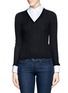 Main View - Click To Enlarge - ALICE & OLIVIA - Wool cable knit shirt sweater 