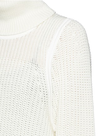 Detail View - Click To Enlarge - HELMUT LANG - Split side wool knit turtleneck sweater