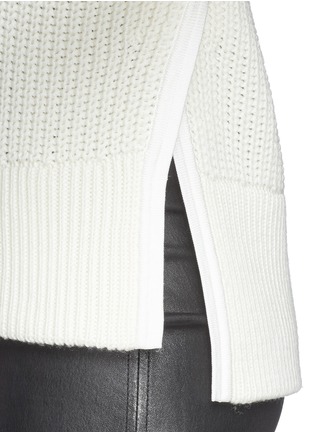 Detail View - Click To Enlarge - HELMUT LANG - Split side wool knit turtleneck sweater