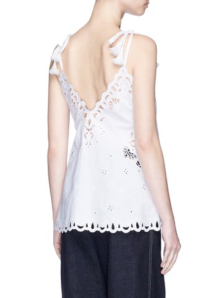 Back View - Click To Enlarge - THEORY - 'Wiola' cutwork embroidery camisole