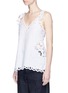 Front View - Click To Enlarge - THEORY - 'Wiola' cutwork embroidery camisole