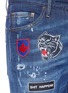 Detail View - Click To Enlarge - 71465 - Glam Head' logo badge skinny jeans
