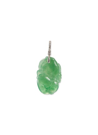 Main View - Click To Enlarge - SAMUEL KUNG - Diamond jade 18k white gold pendant