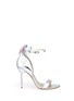 Main View - Click To Enlarge - SOPHIA WEBSTER - Maya' crystal 3D bow mirror leather sandals