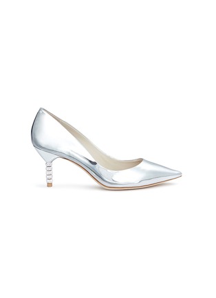Main View - Click To Enlarge - SOPHIA WEBSTER - 'Coco' crystal pavé bead heel mirror leather pumps