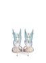 Back View - Click To Enlarge - SOPHIA WEBSTER - 'Evangeline' 3D glitter angel wing mirror leather sandals
