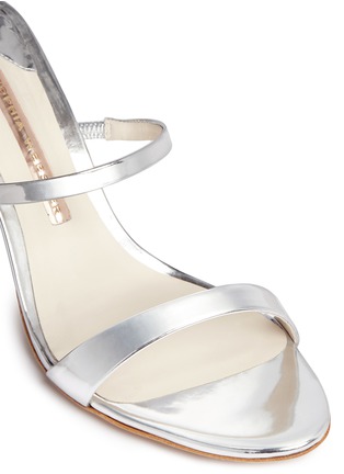 Detail View - Click To Enlarge - SOPHIA WEBSTER - 'Rosalind' crystal pavé bead heel mirror leather sandals