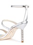 Detail View - Click To Enlarge - SOPHIA WEBSTER - 'Rosalind' crystal pavé bead heel mirror leather sandals
