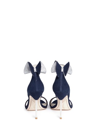 Back View - Click To Enlarge - SOPHIA WEBSTER - Maya' glitter 3D bow suede sandals