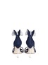 Back View - Click To Enlarge - SOPHIA WEBSTER - Maya' glitter 3D bow suede sandals
