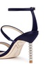 Detail View - Click To Enlarge - SOPHIA WEBSTER - 'Rosalind' crystal pavé bead heel satin sandals