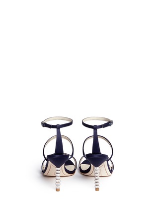 Back View - Click To Enlarge - SOPHIA WEBSTER - 'Rosalind' crystal pavé bead heel satin sandals