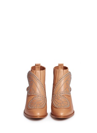 Front View - Click To Enlarge - SOPHIA WEBSTER - 'Karina Butterfly' stud leather ankle boots
