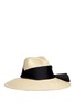 Main View - Click To Enlarge - SENSI STUDIO - Oversized ribbon bow toquilla straw panama hat