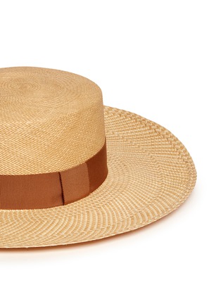Detail View - Click To Enlarge - SENSI STUDIO - Toquilla straw boater hat
