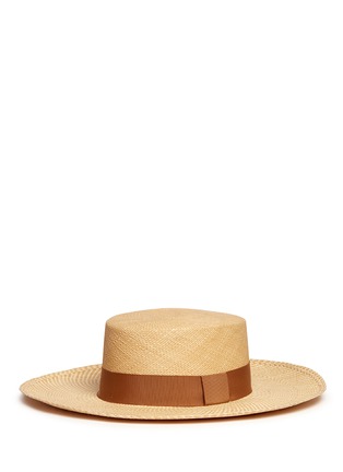 Figure View - Click To Enlarge - SENSI STUDIO - Toquilla straw boater hat