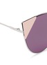 Detail View - Click To Enlarge - FENDI - 'Lei' flat metal cat eye sunglasses