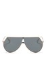 Main View - Click To Enlarge - FENDI - Metal flat aviator sunglasses