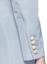 Detail View - Click To Enlarge - BLAZÉ MILANO - 'Everyday Shamrock Sky' bamboo button silk blazer