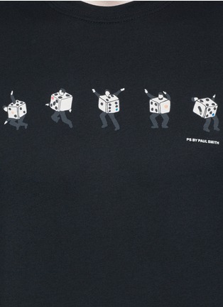 Detail View - Click To Enlarge - PS PAUL SMITH - 'Dancing Dice' print organic cotton T-shirt
