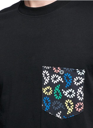 Detail View - Click To Enlarge - PS PAUL SMITH - Dot paisley pocket cotton T-shirt