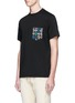 Front View - Click To Enlarge - PS PAUL SMITH - Dot paisley pocket cotton T-shirt