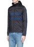 Front View - Click To Enlarge - PS PAUL SMITH - Stripe panel windbreaker jacket