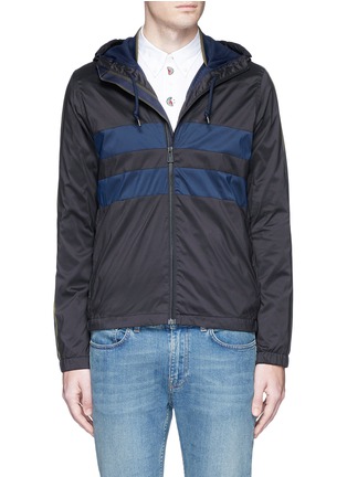 Main View - Click To Enlarge - PS PAUL SMITH - Stripe panel windbreaker jacket