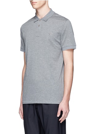 Front View - Click To Enlarge - PS PAUL SMITH - Slim fit logo embroidered polo shirt