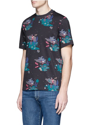 Front View - Click To Enlarge - PS PAUL SMITH - 'Hawaii Dice' print T-shirt