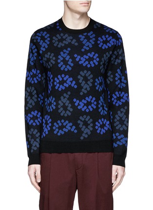 Main View - Click To Enlarge - PS PAUL SMITH - Dot paisley intarsia wool sweater