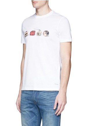 Front View - Click To Enlarge - PS PAUL SMITH - Dice print organic cotton T-shirt