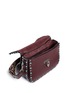Detail View - Click To Enlarge - VALENTINO GARAVANI - 'Rockstud Rolling' embroidered strap leather satchel