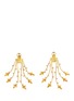 Main View - Click To Enlarge - AISHWARYA - Diamond gold alloy leaf chandelier earrings