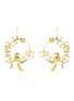 Main View - Click To Enlarge - AISHWARYA - Diamond sapphire gold alloy bird hoop earrings