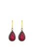 Main View - Click To Enlarge - AISHWARYA - Diamond engraved ruby drop earrings