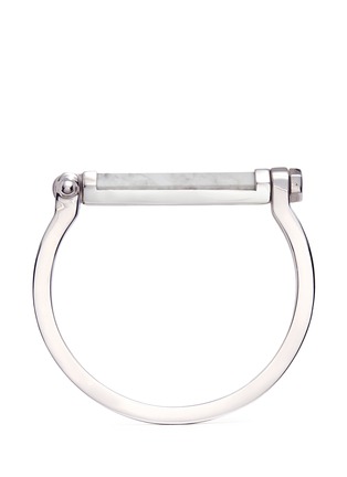 Main View - Click To Enlarge - W. BRITT - 'Round Bar' inset howlite bangle
