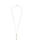 Main View - Click To Enlarge - W. BRITT - 'Vertical Bar' 18k gold plated rose quartz pendant necklace