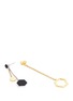  - W. BRITT - 'Hexagon Dangling' 18k gold plated earrings