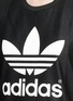 Detail View - Click To Enlarge - ADIDAS - Lamb leather front cotton jersey logo T-shirt