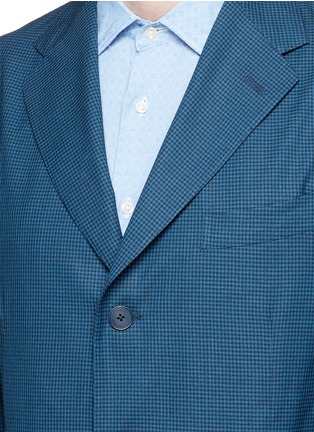 Detail View - Click To Enlarge - BOGLIOLI - 'Maxton' gingham check wool-silk soft blazer
