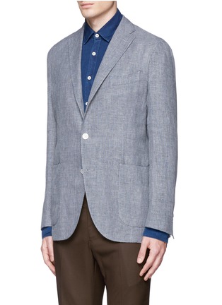 Front View - Click To Enlarge - BOGLIOLI - Notch lapel linen-wool-silk soft blazer