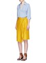 Figure View - Click To Enlarge - CÉDRIC CHARLIER - Tie waist drape wrap skirt