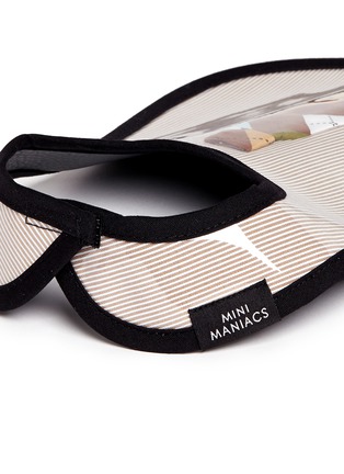 Detail View - Click To Enlarge - MINI MANIACS - 'Prepster' Argyle check tie stripe bib