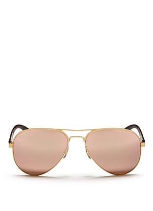 Main View - Click To Enlarge - RAY-BAN - 'RB3523' metal aviator mirror sunglasses
