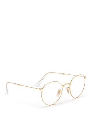 Figure View - Click To Enlarge - RAY-BAN - 'RB3532' round metal folding optical glasses