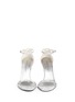 Front View - Click To Enlarge - STUART WEITZMAN - 'Nudist Song' clouded marble print leather sandals